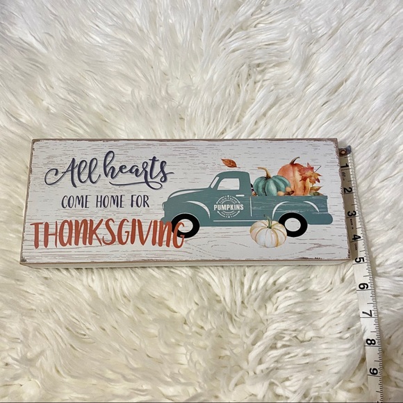 Hearts Come Home for Thanksgiving Sign - Picture 3 of 3